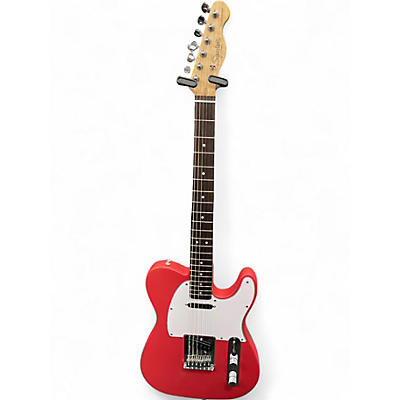 Used Squier Telecaster Debut Fiesta Red Flat Solid Body Electric Guitar