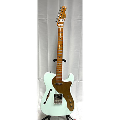 Squier Used Squier Telecaster Thinline Sky Blue Hollow Body Electric Guitar