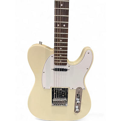 Used Squier Telecaster White Solid Body Electric Guitar