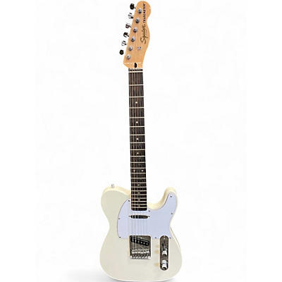 Used Squier Telecaster White Solid Body Electric Guitar
