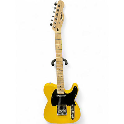 Used Squier Telecaster Yellow Solid Body Electric Guitar