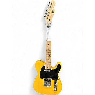 Used Squier Telecaster Yellow Solid Body Electric Guitar