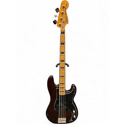 Used Squier VINTAGE MODIFIED PRECISION BASS Mahogany Electric Bass Guitar