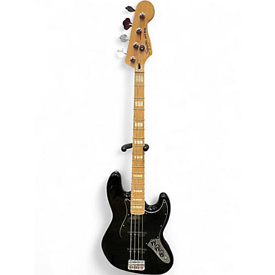 Used Squier Vintage Modified 1977 Jazz Bass Black Electric Bass Guitar