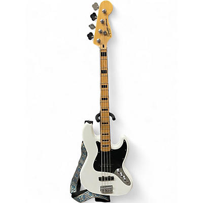 Used Squier Vintage Modified 70S Jazz Bass WHITE Electric Bass Guitar