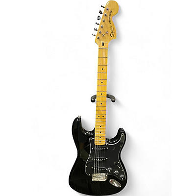 Used Squier Vintage Modified 70s Stratocaster Black Solid Body Electric Guitar