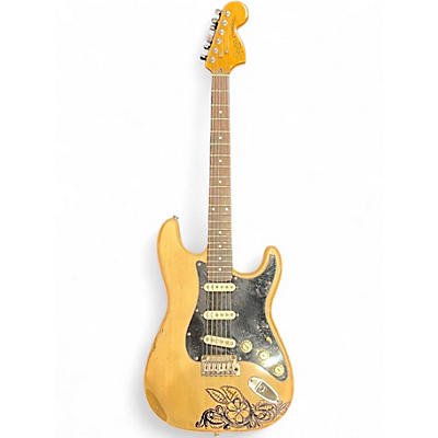 Used Squier Vintage Modified 70s Stratocaster Yellow Solid Body Electric Guitar