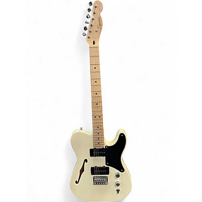 Used Squier Vintage Modified 72 Thinline Telecaster Alpine White Hollow Body Electric Guitar