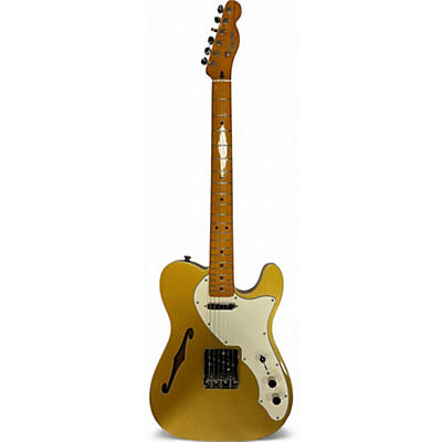 Squier Used Squier Vintage Modified 72 Thinline Telecaster Gold Hollow Body Electric Guitar