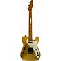 Used Squier Vintage Modified 72 Thinline Telecaster Gold Hollow Body Electric Guitar Gold