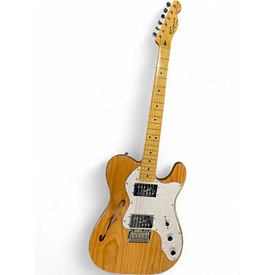 Used Squier Vintage Modified 72 Thinline Telecaster Natural Hollow Body Electric Guitar