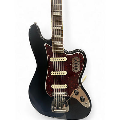 Used Squier Vintage Modified Bass VI Black Electric Bass Guitar