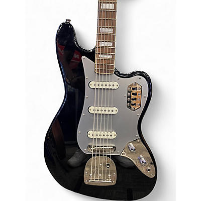 Used Squier Vintage Modified Bass VI Black Electric Bass Guitar