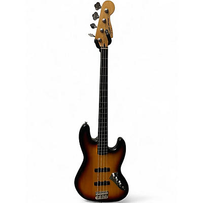 Used Squier Vintage Modified FRETLESS JAZZ Bass  3 Color Sunburst Electric Bass Guitar