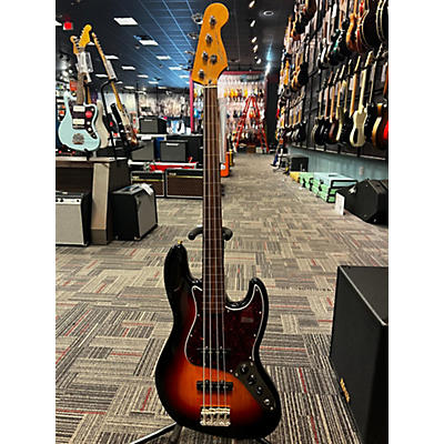 Squier Used Squier Vintage Modified Fretless Jazz Bass 2 Tone Sunburst Electric Bass Guitar