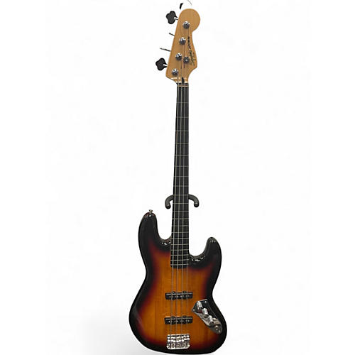 Used Squier Vintage Modified Fretless Jazz Bass 3 Color Sunburst Electric Bass Guitar 3 Color Sunburst