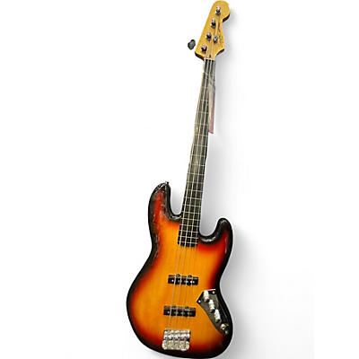 Used Squier Vintage Modified Fretless Jazz Bass Sunburst Electric Bass Guitar