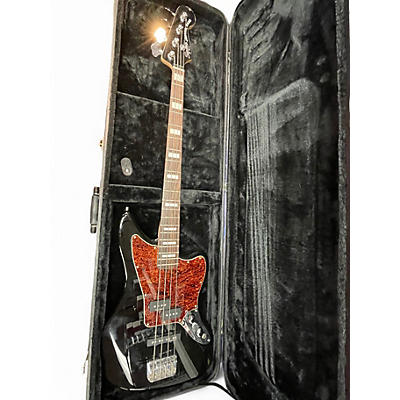 Used Squier Vintage Modified Jaguar Bass Black Electric Bass Guitar