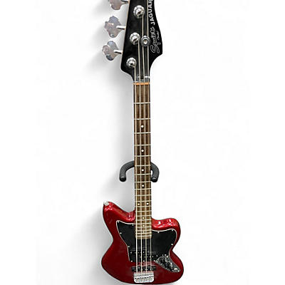 Used Squier Vintage Modified Jaguar Bass Candy Apple Red Electric Bass Guitar