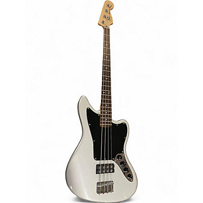 Used Squier Vintage Modified Jaguar Bass Silver Electric Bass Guitar