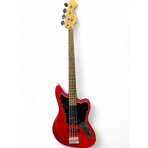 Squier Used Squier Vintage Modified Jaguar Bass Special Crimson Red Trans Electric Bass Guitar Crimson Red Trans