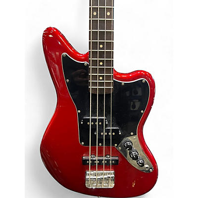 Squier Used Squier Vintage Modified Jaguar Bass Special Crimson Red Trans Electric Bass Guitar