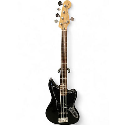 Used Squier Vintage Modified Jaguar Bass V 5 String Black Electric Bass Guitar