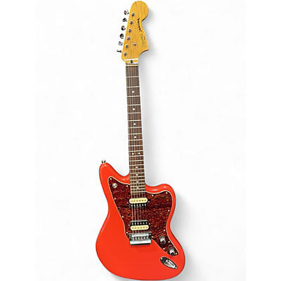 Used Squier Vintage Modified Jaguar Fiesta Red Solid Body Electric Guitar