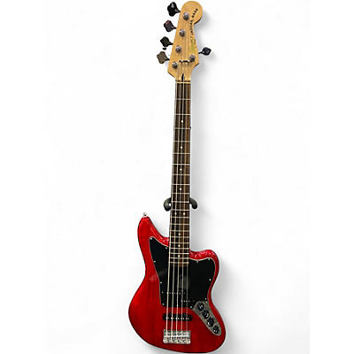 Used Squier Vintage Modified Jaguar V Special Cherry Electric Bass Guitar
