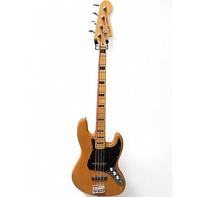 Used Squier Vintage Modified Jazz Bass Natural Electric Bass Guitar