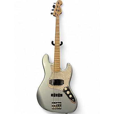 Used Squier Vintage Modified Jazz Bass Silver Electric Bass Guitar