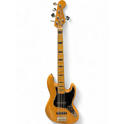 Used Squier Vintage Modified Jazz Bass V Natural Electric Bass Guitar