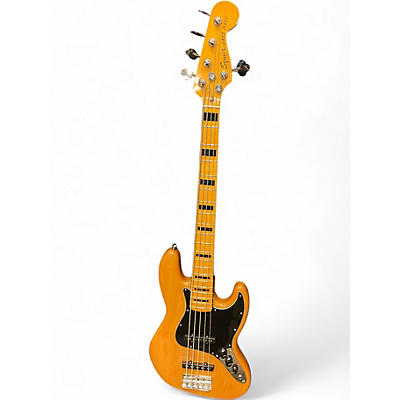 Used Squier Vintage Modified Jazz Bass V Natural Electric Bass Guitar
