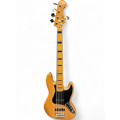 Used Squier Vintage Modified Jazz Bass V Natural Electric Bass Guitar