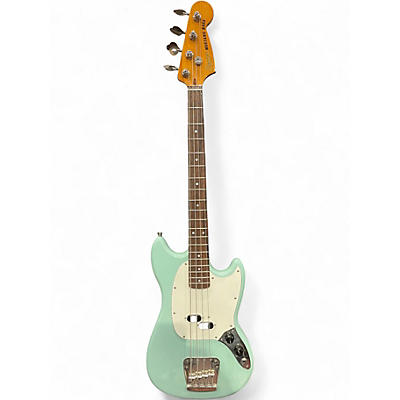 Used Squier Vintage Modified Mustang Bass Surf Green Electric Bass Guitar