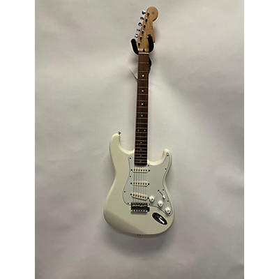 Squier Used Squier Waynes World Stratocaster Olympic White Solid Body Electric Guitar