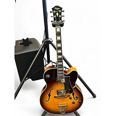 Used Squier X155 Sunburst Hollow Body Electric Guitar