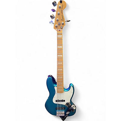 Used Squier classic active 70s vibe jazz bass v Ocean Turquoise Electric Bass Guitar