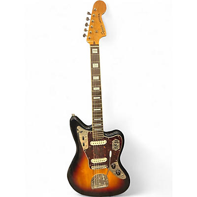 Used Squier classic vibe 70s jaguar 3 Tone Sunburst Solid Body Electric Guitar