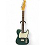 Used Squier custom esquier Green Solid Body Electric Guitar Green