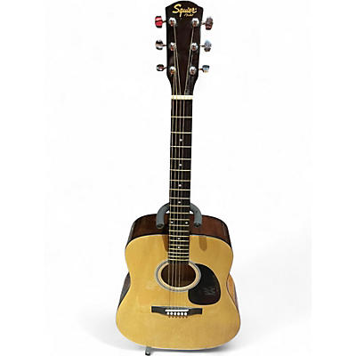 Used Squier fender Natural Acoustic Guitar