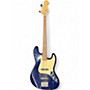 Used Squier jazz bass Blue Electric Bass Guitar Blue