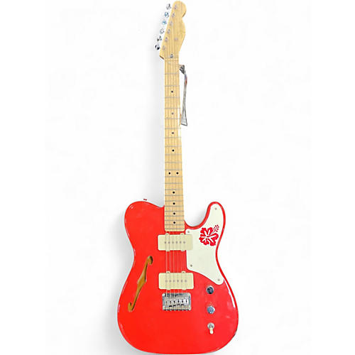 Used Squier paranormal Capri Orange Hollow Body Electric Guitar Capri Orange