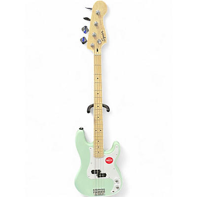 Used Squier sonic precision bass Surf Green Electric Bass Guitar
