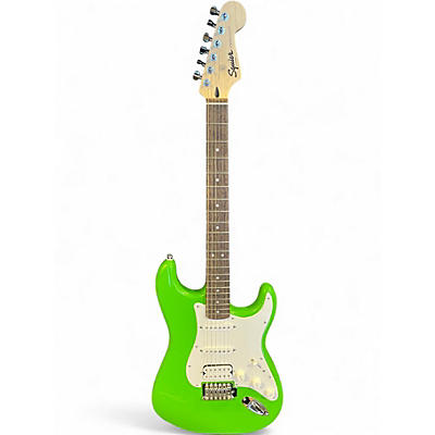 Used Squier sonic stratocaster lime green Solid Body Electric Guitar