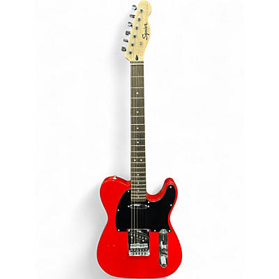 Used Squier sonic telecaster Torino Red Solid Body Electric Guitar