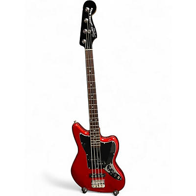 Used Squire By Fender Jaguar Bass SS Candy Apple Red Electric Bass Guitar