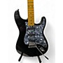 Used Stadium Strat Style Black Solid Body Electric Guitar Black