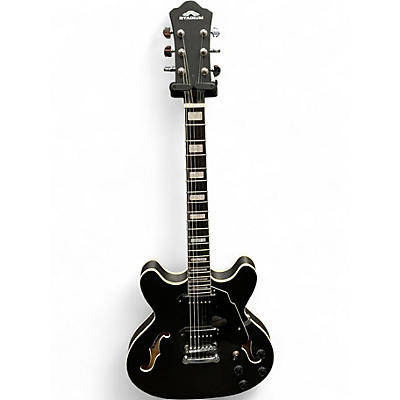 Used Stadium YGBK P90 Black Hollow Body Electric Guitar