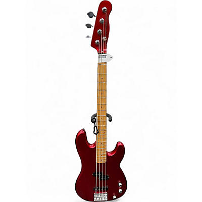 Used Stage Guitars hd1200 Candy Apple Red Metallic Electric Bass Guitar